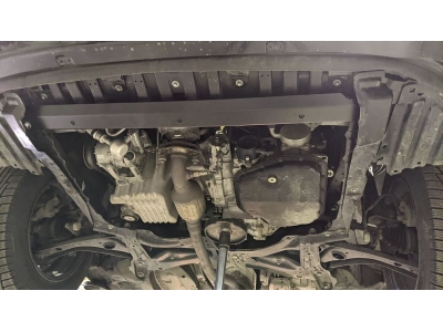 Защита картера двигателя, КПП (2 мм, сталь) для Toyota Sienta 2015-2022 (V = 1.5 AT FWD)