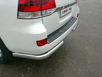 Накладка на задний бампер лист ТСС для Toyota Land Cruiser 200 2015-2021