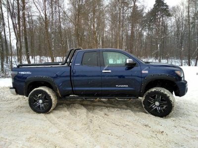 Защита кузова пикапа 76 мм для Doublecab чёрная для Toyota Tundra 2006-2013