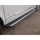 Пороги алюминиевые ТСС с накладкой для Volkswagen Multivan T6 2015-2021