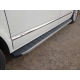 Пороги алюминиевые ТСС с накладкой серые для Volkswagen Multivan T6 2015-2021