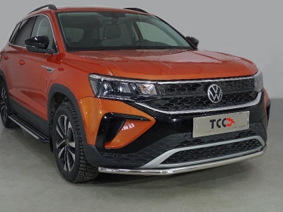 Защита передняя нижняя 42,4 мм ТСС для Volkswagen Taos 2020 – н.в.