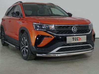 Защита передняя нижняя 60,3 мм для Volkswagen Taos 2020 – н.в. VWTAO21-17
