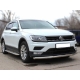 Защита переднего бампера радиусная одинарная d-53(кроме Off Road) для Volkswagen Tiguan 2016 – н.в.