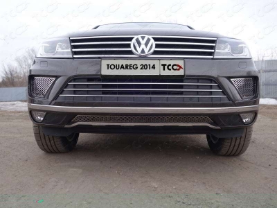 Накладка решётки радиатора центральная лист для Volkswagen Touareg № VWTOUAR14-11