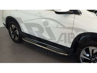 Пороги алюминиевые Zirkon для Honda CR-V 2012-2021