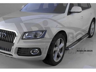 Пороги алюминиевые Zirkon для Audi Q5 № AUQ5.59.0025