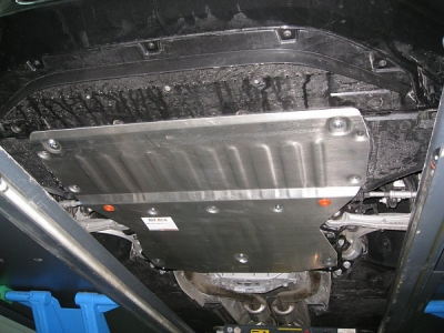 Защита картера двигателя и кпп Audi A6 (2011-), A7(2010-), A6 allroad quattro(2012-), V-все(Алюминий 4 мм)