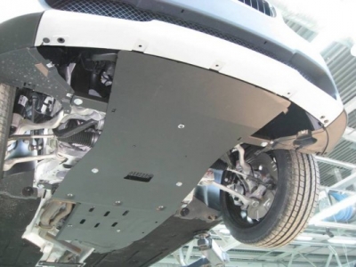 Защита картера и радиатора ALFeco для 1,8 из 2-х частей алюминий 4 мм BMW Х1 sDrive E84 № ALF3412AL