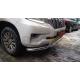 Защита передняя двойная Shark 76-76 мм ALFeco для Toyota Land Cruiser Prado 150 2017-2020