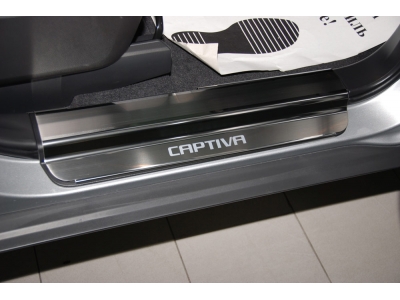 Накладки на внутренние пороги матовые 4 штуки Alu-Frost для Chevrolet Captiva 2011-2016