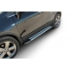 Пороги алюминиевые Slitkoff Luxe Silver для Lada Largus 2012-2021