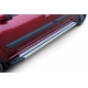 Пороги алюминиевые Slitkoff Luxe Silver для Suzuki Grand Vitara 2005-2015