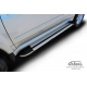 Пороги алюминиевые Arbori Luxe Silver серебристые для Volkswagen Amarok 2016-2021