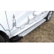 Пороги алюминиевые Slitkoff Standart Silver 1800 серебристые для Hyundai Santa Fe Grand 2014-2021