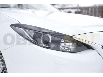 Накладки на передние фары (реснички) Русская артель для Mazda 3 2013-2016