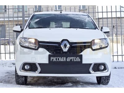 Зимняя заглушка решетки переднего бампера для Renault Sandero № ZRRS-039302