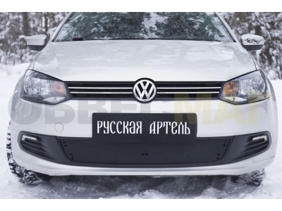 Зимняя заглушка решетки переднего бампера для Volkswagen Polo 5 № ZRVWP5-037602