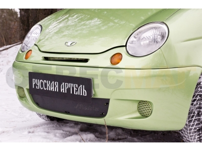 Зимняя заглушка решетки переднего бампера Русская артель для Daewoo Matiz 2002-2015