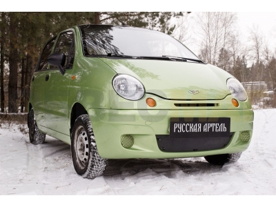 Зимняя заглушка решетки переднего бампера Русская артель для Daewoo Matiz 2002-2015