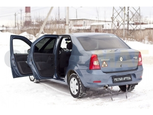 Накладки на пороги Русская Артель комплект для Renault Logan № NRL-041102