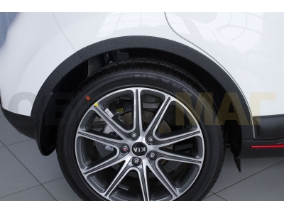 Накладки на колёсные арки комплект глянец для Kia Soul № NAK-071200