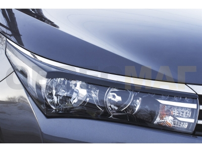 Накладки на передние фары (реснички) Русская артель для Toyota Corolla 2013-2016