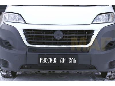 Зимняя заглушка решётки переднего бампера Русская артель для Fiat Ducato 2014-2021