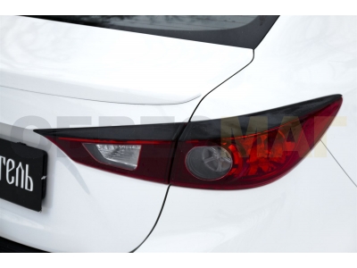 Накладки на задние фонари (реснички) Русская артель для Mazda 3 2013-2016