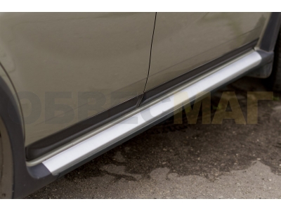 Молдинги на двери комплект глянец узкие для Renault Sandero/Sandero Stepway № MR-075600