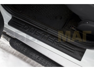 Накладки на пороги передних дверей Русская Артель вариант 2 для Renault Duster № NRD-019712