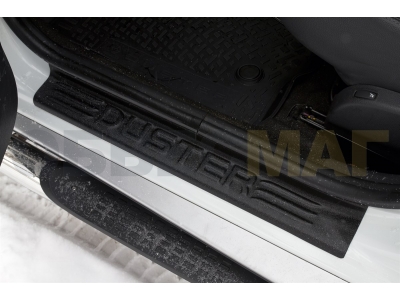 Накладки на пороги передних дверей Русская Артель вариант 2 для Renault Duster 2011-2021