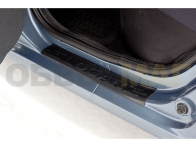 Накладки на пороги задних дверей Русская Артель для Renault Logan 2015-2021