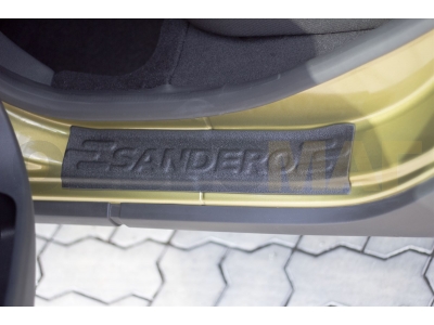 Накладки на пороги задних дверей Русская Артель для Renault Sandero/Sandero Stepway 2015-2021