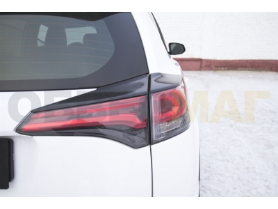 Накладки на задние фонари (реснички) Русская артель для Toyota RAV4 2015-2019