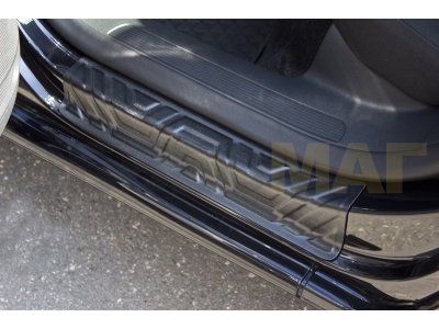Накладки на пороги задних дверей Русская Артель для Volkswagen Passat B7 2011-2015