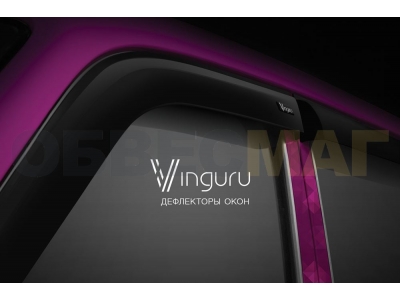Дефлекторы окон Vinguru 4 штуки для Mitsubishi Pajero Sport 2008-2016