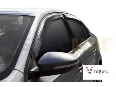Дефлекторы окон Vinguru 4 штуки на седан для Volkswagen Jetta 6 № AFV54610