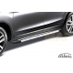 Пороги алюминиевые Arbori Luxe Silver серебристые для Volkswagen Amarok 2010-2021