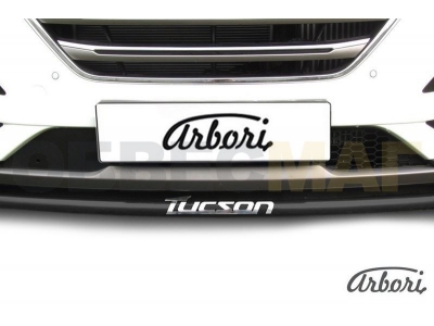 Защита передняя чёрная сталь с надписью 42 мм на 4х4 Hyundai Tucson № AFZDAHT4WD1501B
