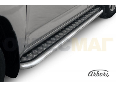 Пороги с площадкой алюминиевый лист 57 мм Lexus RX-270/350 № AFZDALRX351208