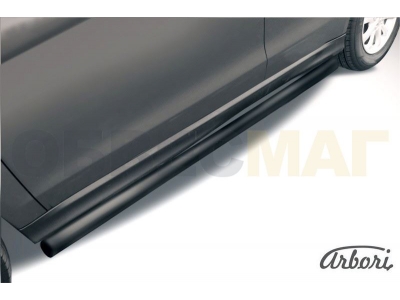 Защита штатных порогов чёрная сталь труба 57 мм Mitsubishi ASX № AFZDAMAS1410B