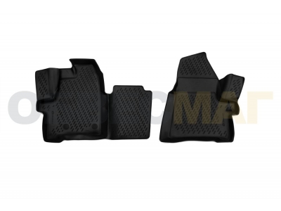 Коврики 3D в салон Element полиуретан 2 штуки  1+1 сидения на Ford Tourneo Custom № CARFRD00021k
