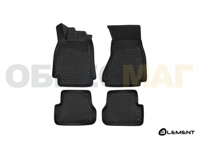 Коврики 3D в салон полиуретан 4 штуки на седан без перчат. ящика Element для Audi A6 2011-2018