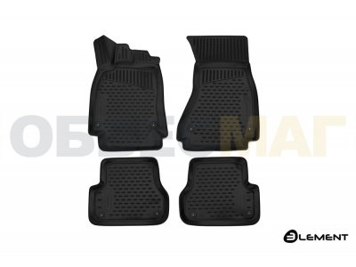 Коврики 3D в салон полиуретан 4 штуки на авто без перчат. ящика Element для Audi A6/Avant/Allroad 2011-2021
