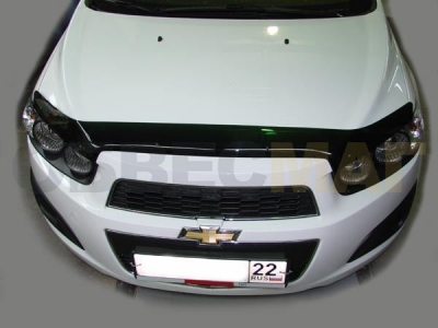 Дефлектор капота SIM для Chevrolet Aveo 2012-2015