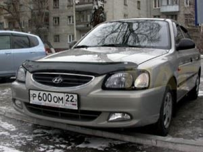 Дефлектор капота SIM для Hyundai Accent ТагАЗ 2006-2011