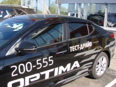 Дефлекторы боковых окон SIM 4 штуки для седана для Kia Optima 2010-2021