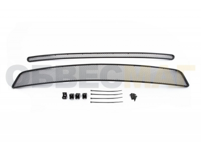 Защита радиатора Arbori черная сота 10 мм 2 штуки для Nissan X-Trail T31 2007-2011