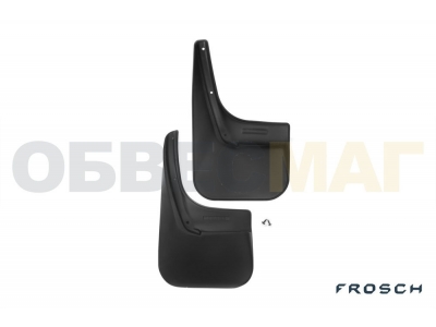 Брызговики задние Frosch Autofamily премиум 2 штуки с установкой с подкрылком для Renault Logan № FROSCH.41.25.E10